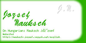 jozsef mauksch business card